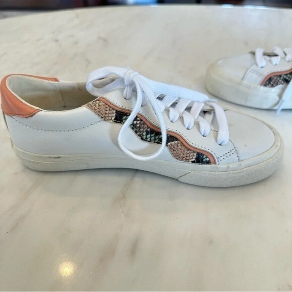 Madewell Sidewalk Low-Top Sneakers in Snake Embossed Leather: Wave Edition Size - Picture 6 of 10